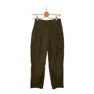 Green High Waisted Cargo Pants